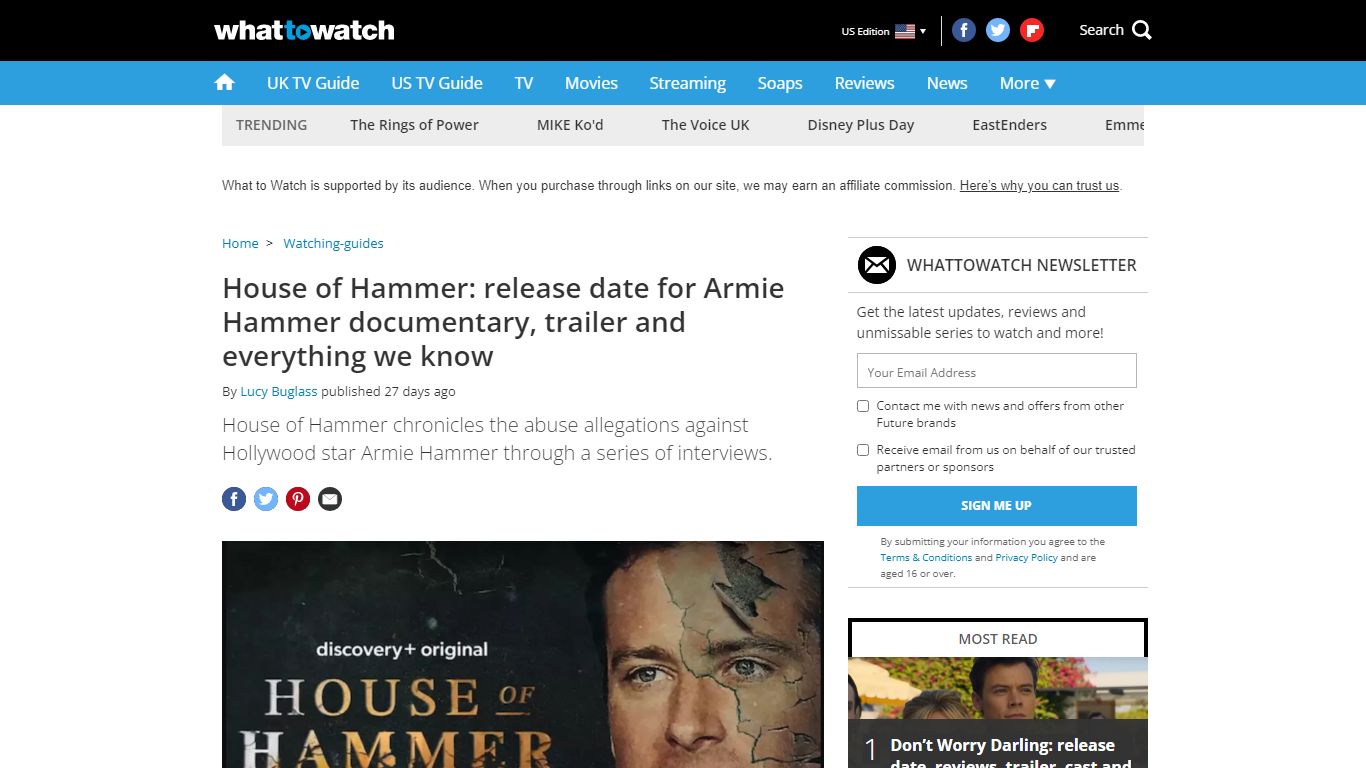 House of Hammer: Armie Hammer doc air date, trailer, more | What to Watch